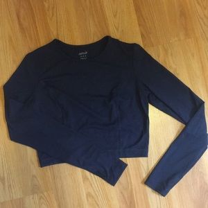 Aerie Move Crop Top, size M, in navy